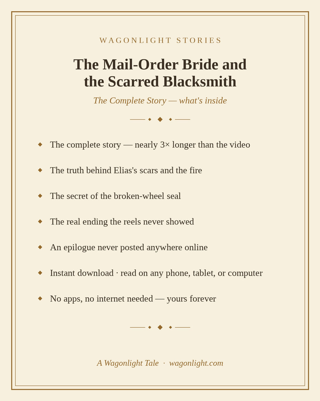 The Mail-Order Bride and the Scarred Blacksmith
