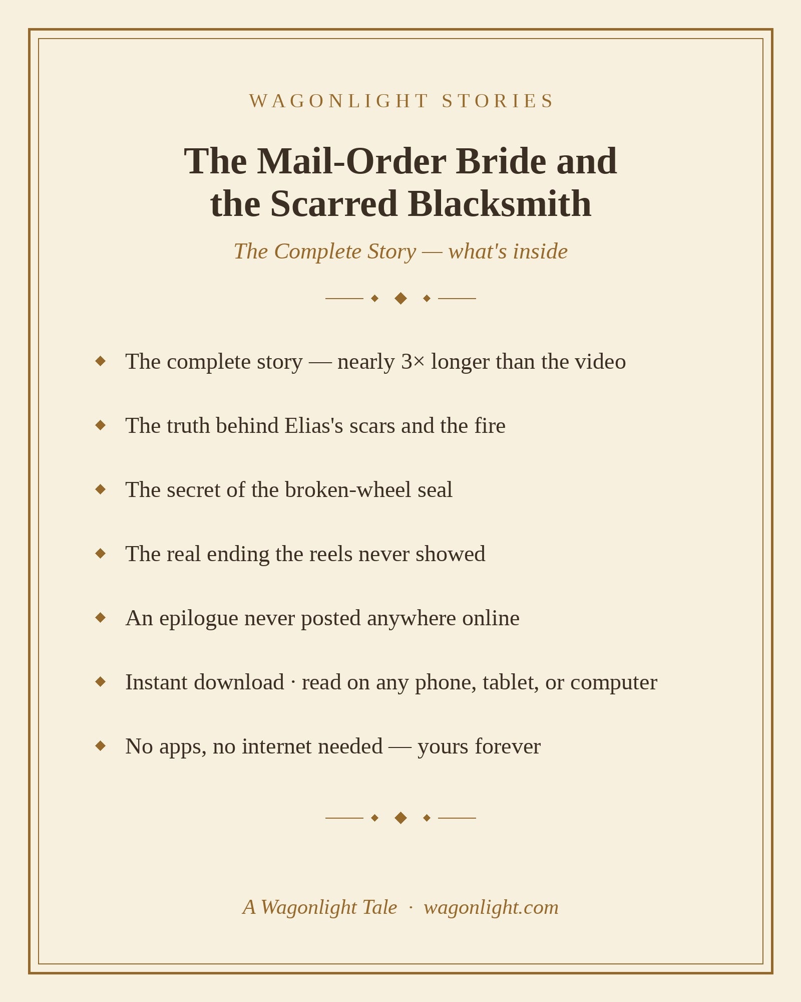 The Mail-Order Bride and the Scarred Blacksmith